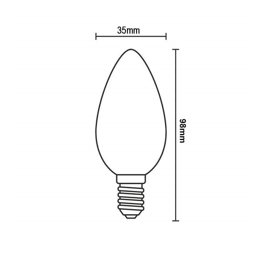 LED-Glühbirne WHITE FILAMENT C35 E14/4,5W/230V 4000K