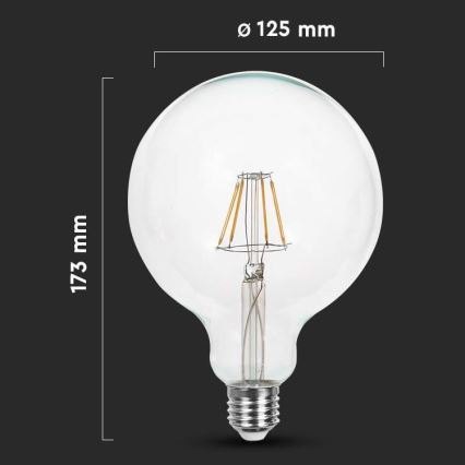 LED Glühbirne FILAMENT G125 E27/10W/230V 4000K