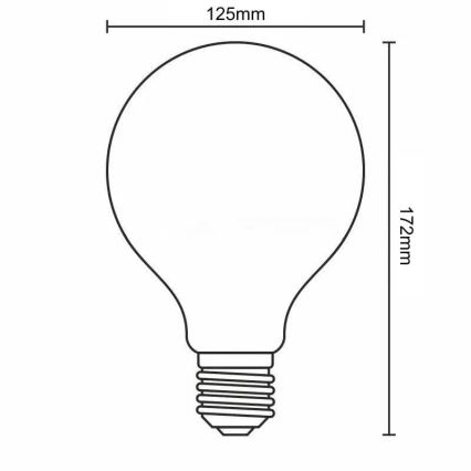 LED-Glühbirne FILAMENT G125 E27/18W/230V 4000K