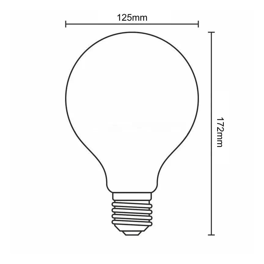 LED-Glühbirne FILAMENT G125 E27/18W/230V 4000K