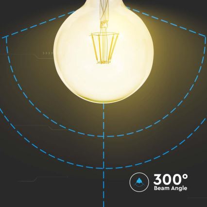 LED-Glühbirne FILAMENT G125 E27/6W/230V 2200K