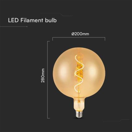 LED-Glühbirne FILAMENT G200 E27/4W/230V 2700K