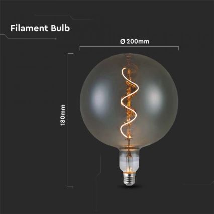 LED-Glühbirne FILAMENT G200 E27/4W/230V 2700K