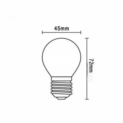 LED-Glühbirne FILAMENT G45 E27/4W/230V 3000K