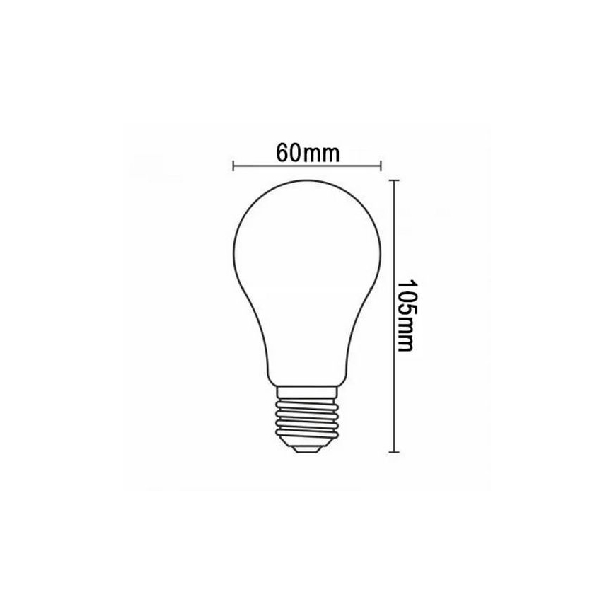 LED-Glühbirne FILAMENT SHAPE A60 E27/4W/230V 1800K braun