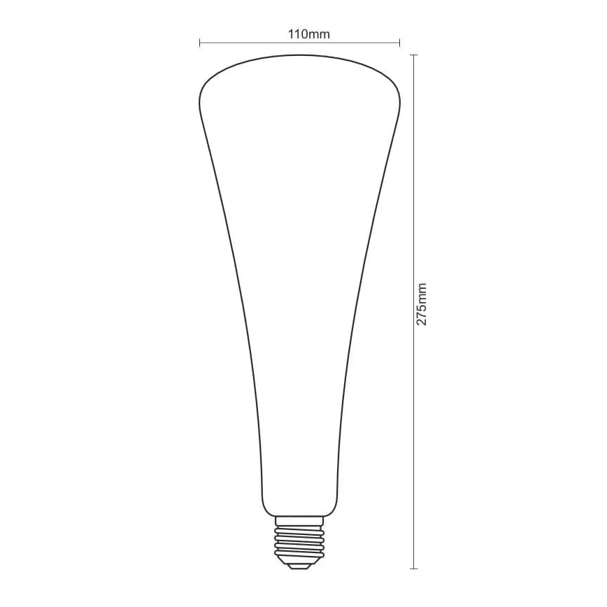 LED-Glühbirne FILAMENT SHAPE T110 E27/5W/230V 1800K blau