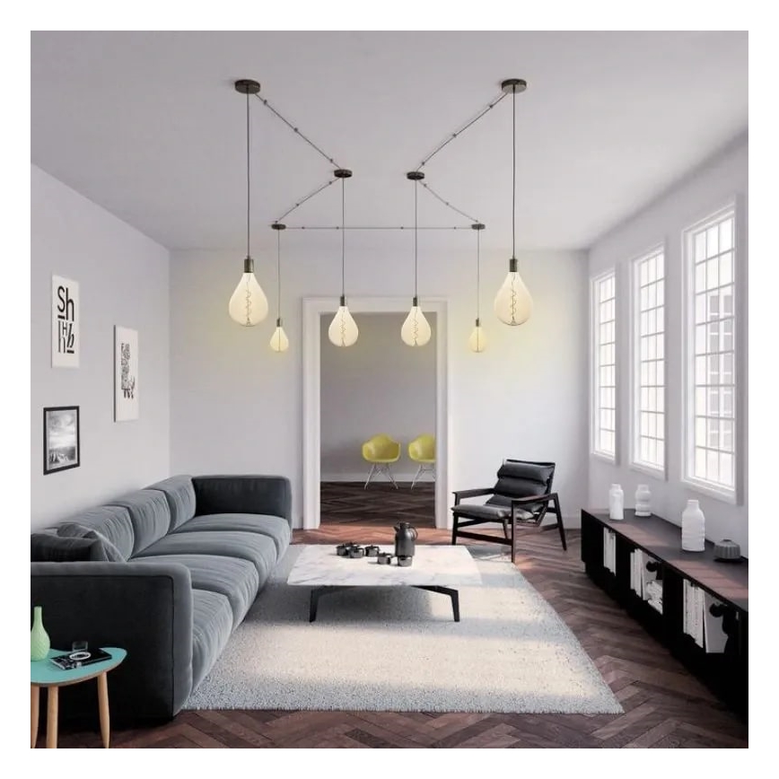 LED-Glühbirne FILAMENT SPIRAL SMOKE A165 E27/4W/230V 2000K