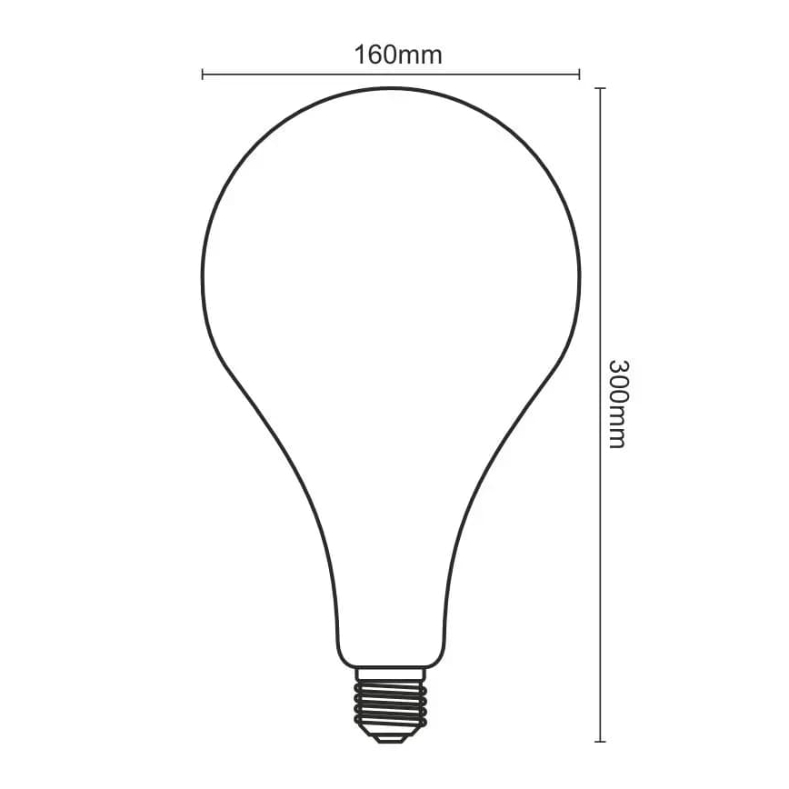 LED-Glühbirne FILAMENT SPIRAL SMOKE A165 E27/4W/230V 2000K