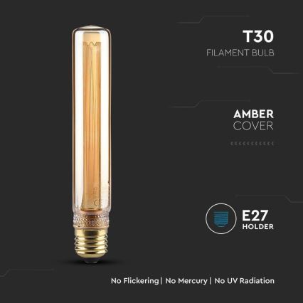 LED-Glühbirne FILAMENT T30 E27/2W/230V 1800K Art Edition