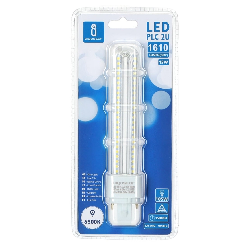 LED-Glühbirne G24D-3/15W/230V 6500K - Aigostar