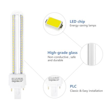 LED-Glühbirne G24D-3/15W/230V 6500K - Aigostar