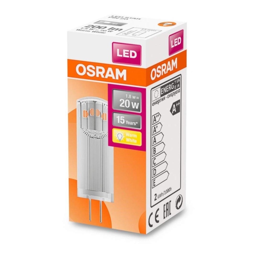 LED Glühbirne G4/1,8W/12V 2700K - Osram