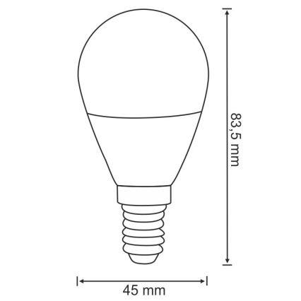 LED Glühbirne G45 E14/3,5W/230V 3000K