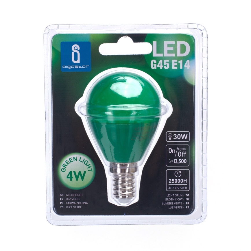 LED-Glühbirne G45 E14/4W/230V grün - Aigostar