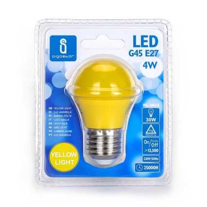 LED-Glühbirne G45 E27/4W/230V gelb - Aigostar