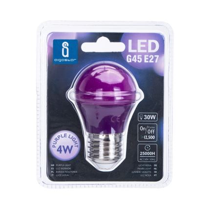 LED-Glühbirne G45 E27/4W/230V lila - Aigostar