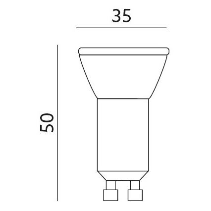 LED Glühbirne GU10-MR11/4W/230V 6000K