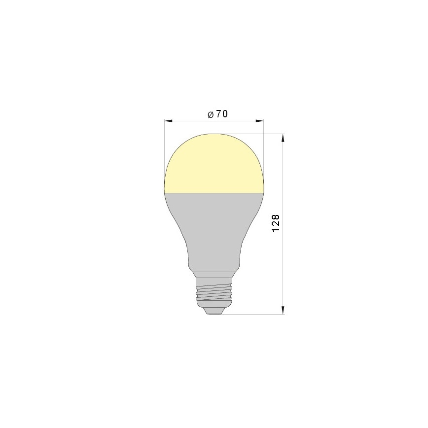 LED Glühbirne LEDSTAR A70 E27/18W/230V 3000K