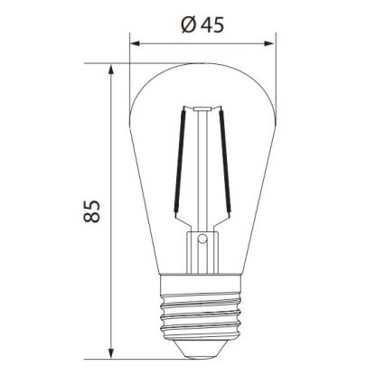 LED-Glühbirne LEDSTAR CLASIC ST45 E27/1W/230V 3000K