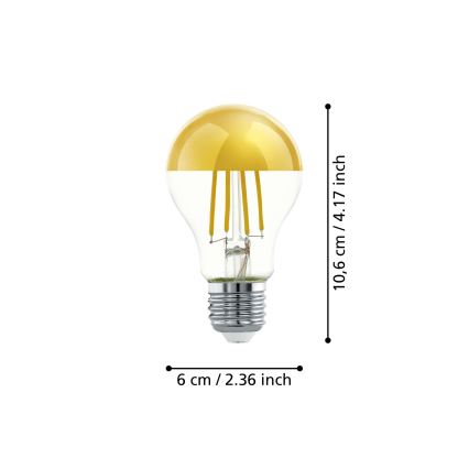 LED-Glühbirne mit spiegelnder, sphärischer Abdeckung A60 E27/7,3W/230V 2700K - Eglo 110031