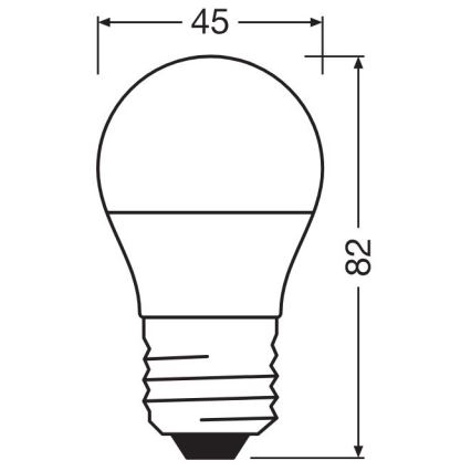 LED-Glühbirne P45 E27/4,9W/230V 2700K - Osram