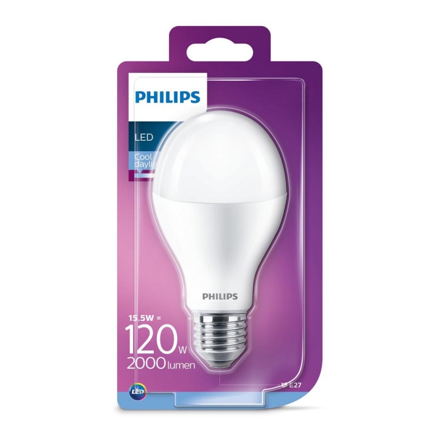 LED Glühbirne Philips A60 E27/15,5W/230V 6500K | Beleuchtung.de