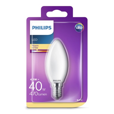 LED Glühbirne Philips B35 E14/4,3W/230V 2700K