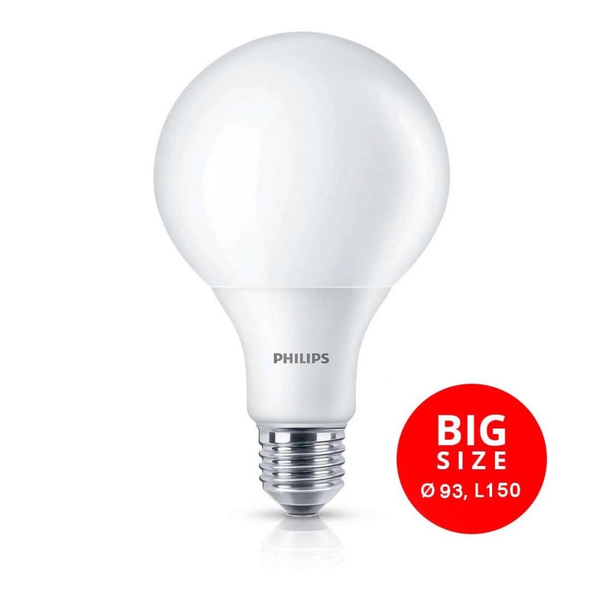 LED Glühbirne PHILIPS E27/9,5W/230V 2700K - LED GLOBE