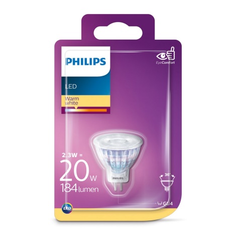 LED-Glühbirne Philips GU4/2,3W/12V 2700K