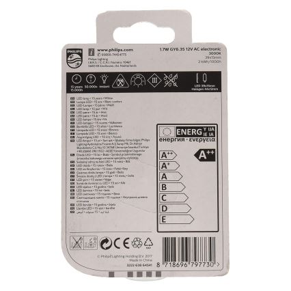 LED-Glühbirne Philips GY6,35/1,7W/12V 3000K