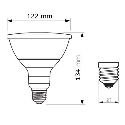 LED Glühbirne Philips MASTER PAR38 E27/9W/230V 2700K