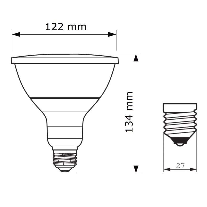 LED Glühbirne Philips MASTER PAR38 E27/9W/230V 2700K