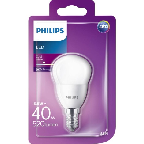 LED Glühbirne Philips P45 E14/5,5W/230V 4000K