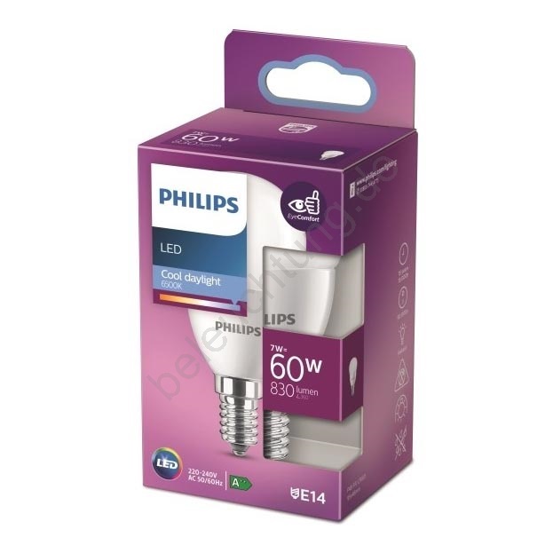 LED-Glühbirne Philips P48 E14/7W/230V 6500K | Beleuchtung.de
