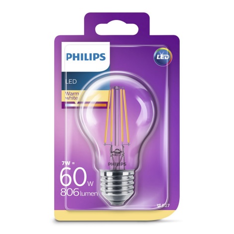 LED Glühbirne Philips VINTAGE A60 E27/7W/230V 2700K