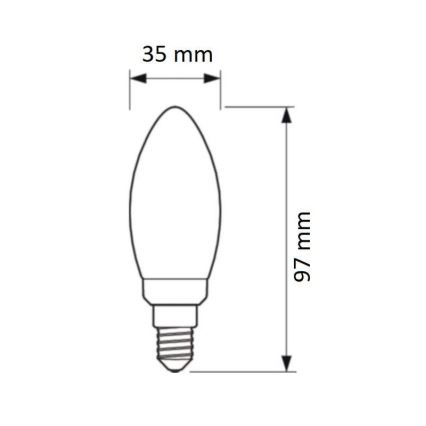 LED-Glühbirne Philips VINTAGE B35 E14/4,3W/230V 2700K