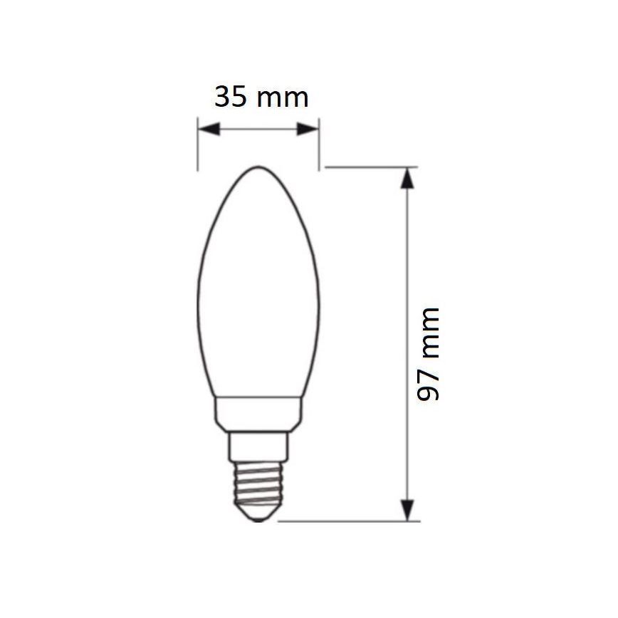 LED-Glühbirne Philips VINTAGE B35 E14/4,3W/230V 2700K