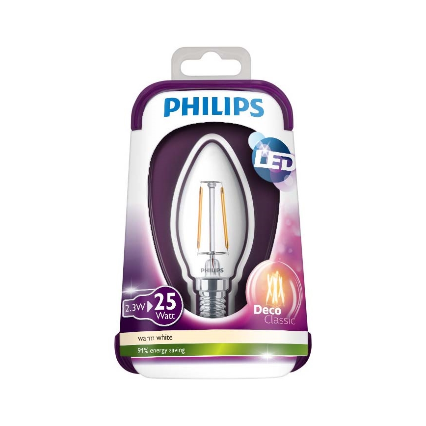 LED Glühbirne Philips VINTAGE E14/2,3W/230V 2700K