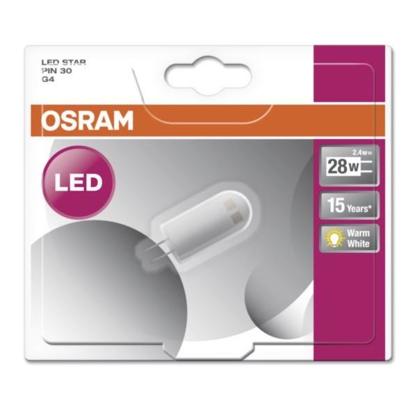 LED Glühbirne PIN G4/2,4W/12V 2700K - Osram