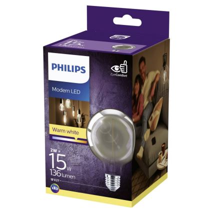 LED-Glühbirne SMOKY VINTAGE Philips Eye Comfort G93 E27/2,3W/230V 2700K