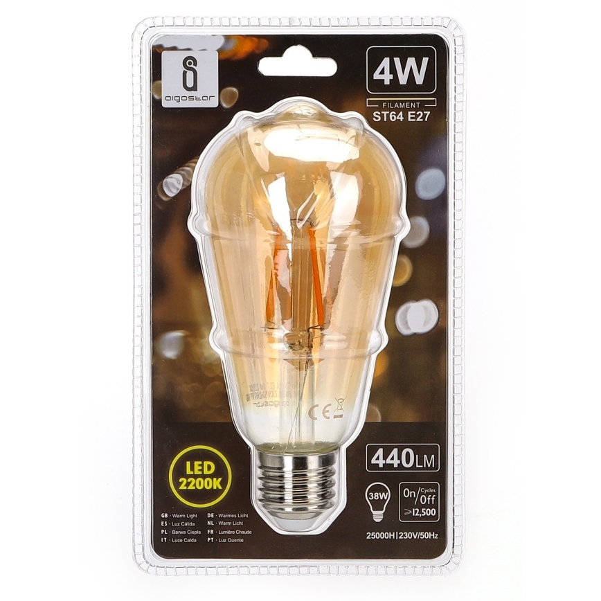 LED Glühbirne ST64 E27/4W/230V 2200K - Aigostar