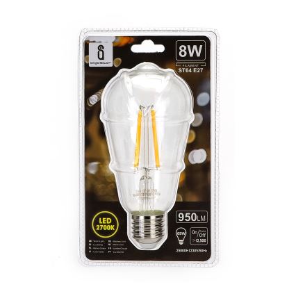 LED Glühbirne ST64 E27/8W/230V 2700K - Aigostar