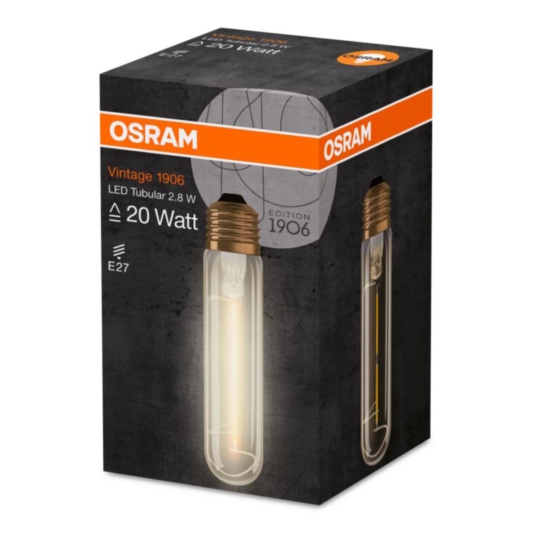 LED Glühbirne TUBULAR E27/2,8W/230V 2400K - Osram