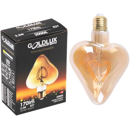 LED-Glühbirne VINTAGE AMBER E27/2,5W/230V 2000K