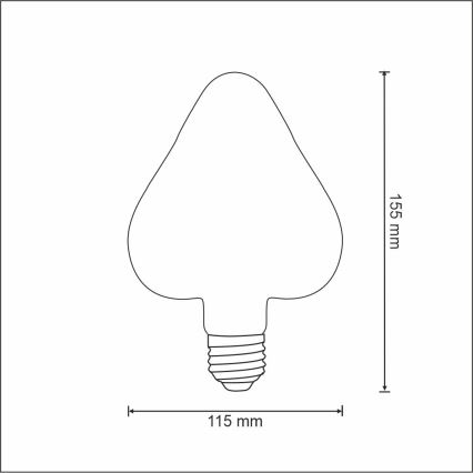 LED-Glühbirne VINTAGE AMBER E27/2,5W/230V 2000K