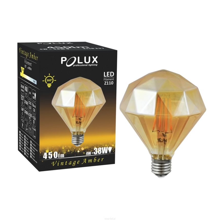 LED Glühbirne VINTAGE AMBER E27/4W/230V 2700K