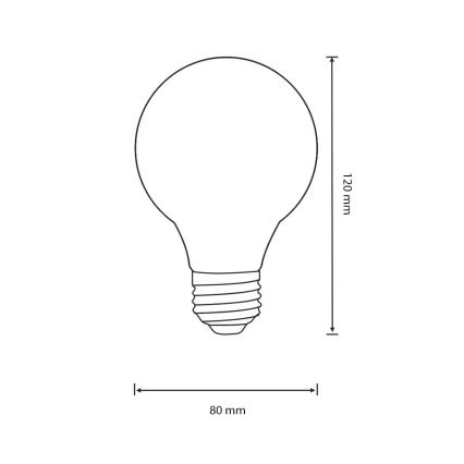 LED Glühbirne VINTAGE E27/4W/230V 80x120 mm 2200K