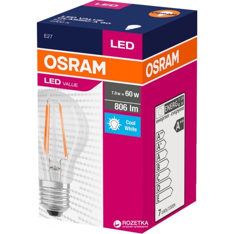 LED Glühbirne VINTAGE E27/7W/230V 4000K - Osram