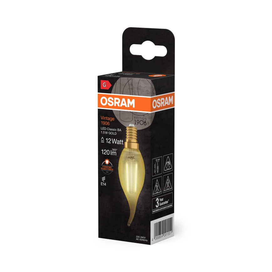 LED-Glühbirne Vintage-Filament E14/1,5W/230V 2400K - Osram
