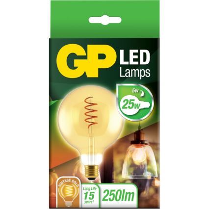 LED Glühbirne VINTAGE G125 E27/5W/230V 2000K  - GP